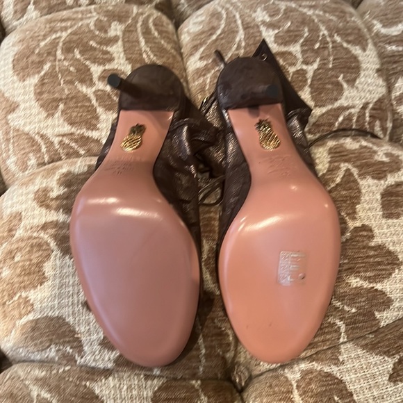 NEW Aquazzura Sexy Thing Heel Camo Suede Heel - Picture 5 of 5